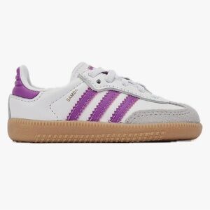 Adidas Samba Toddler OG Samba Shoes White and Purple